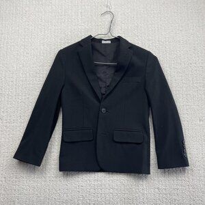 Calvin Klein Boys Size 8R Suit Jacket Black Blazer Formal Wedding School Uniform